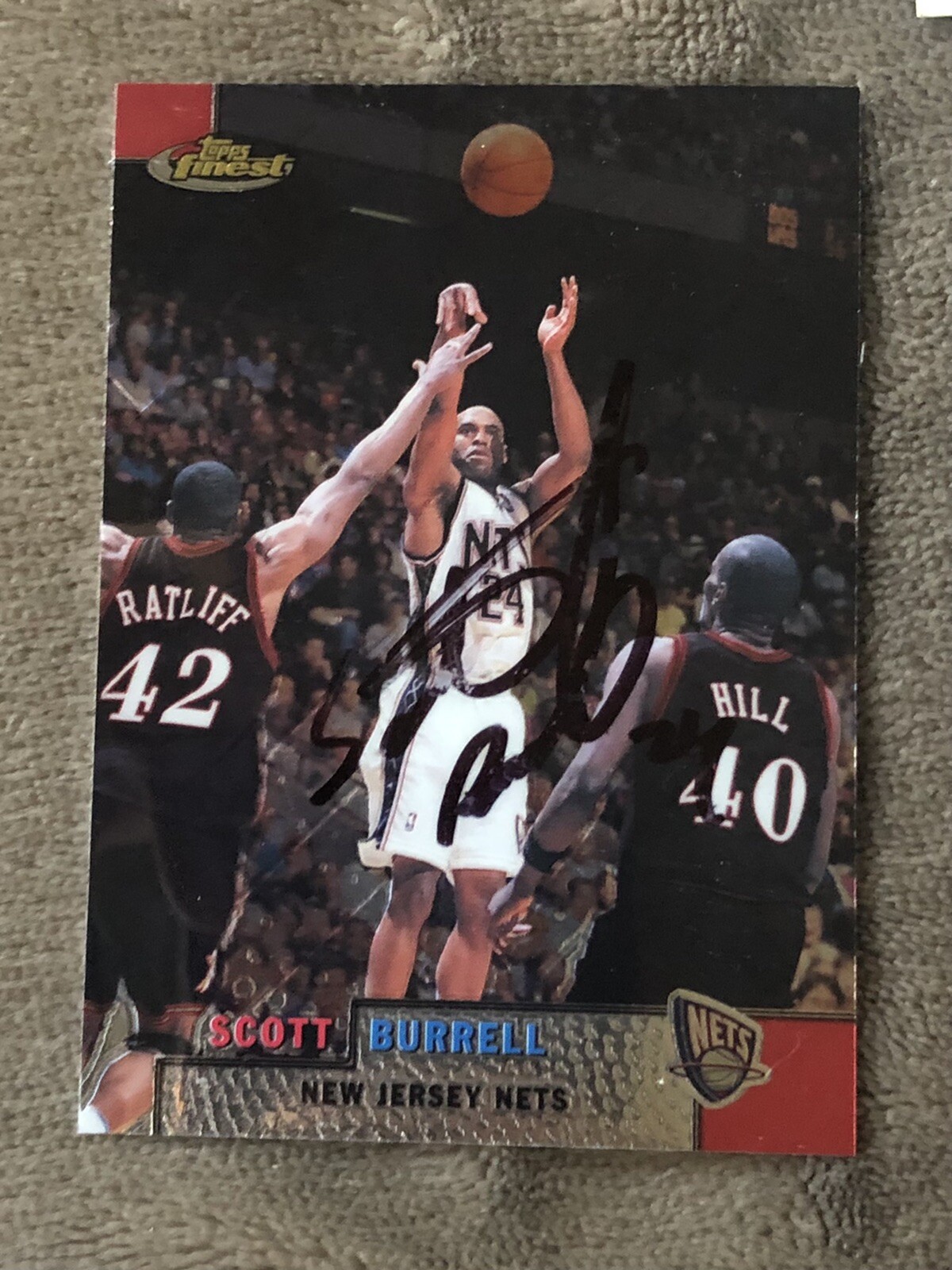 1999-00 Topps Finest Scott Burrell #189 Signed Autograph