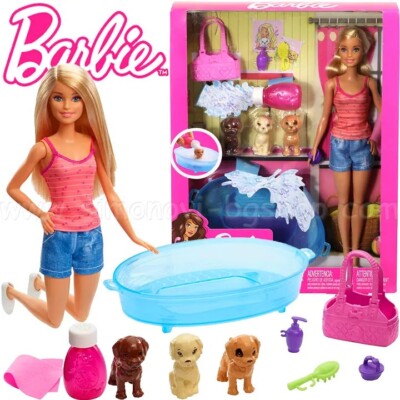 Barbie Toilettage des chiots poupée+chiots avec baignoire et