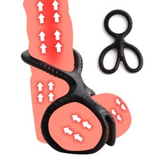 3in1 Ball-Scrotum-Stretcher-Ring-Penis Enhancer Delay Ejaculation Reuse for-Male