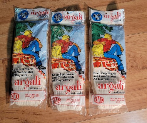 3 Pair Vintage Argali Undersocks socks for size 11-13