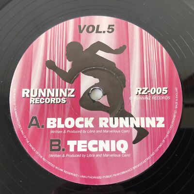 Libra & Marvellous Cain   Vol. 5   Block Runninz / Tecniq (12 ) Runninz Records