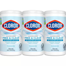 75-Count Free  Clear Compostable All-Purpose Cleaning Wipes 3 Pack 