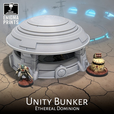 Unity Bunker - 28mm 3D Printed Greater Good Tabletop Wargaming Terrain Scenery