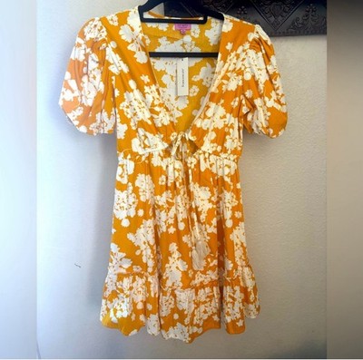 Mi Ami Francesca's Small Floral Tie Front Summer Dress NWT