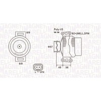 Magneti Marelli Lichtmaschine Generator 120A Passend FüR Opel Astra Signum