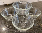 Set of 4 Pyrex #463 Custard Cups Ramekins 6oz Clear Glass