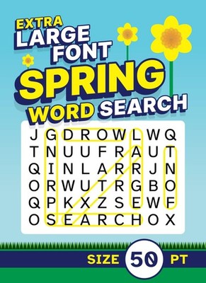 Extra Large Font Spring Word Search: Giant Print Puzzle Book for