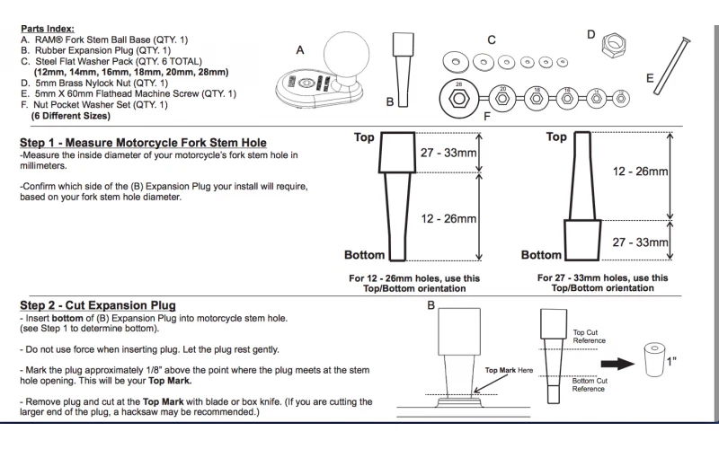 RAM-B-176-A-UN7U Montaje de vástago de horquilla RAM con brazo corto y base X-Grip® para celular/iPhone Foto 2 de 4