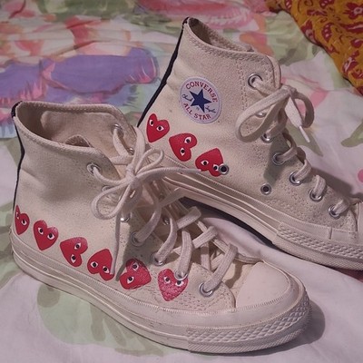 Converse Chuck 70 High Comme Des Garcons Play Multi Heart White High Top 162972C