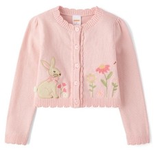 Gymboree Girl Size 6 Pink Bunny Cardigan Enchanted Garden New