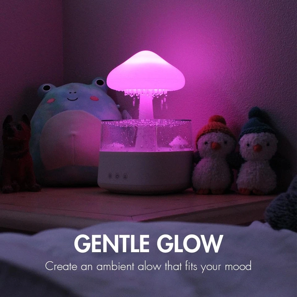 Rain Cloud Humidifier Water Drip with Adjustable LED Lights White Noise Humid... - Image 3 of 4
