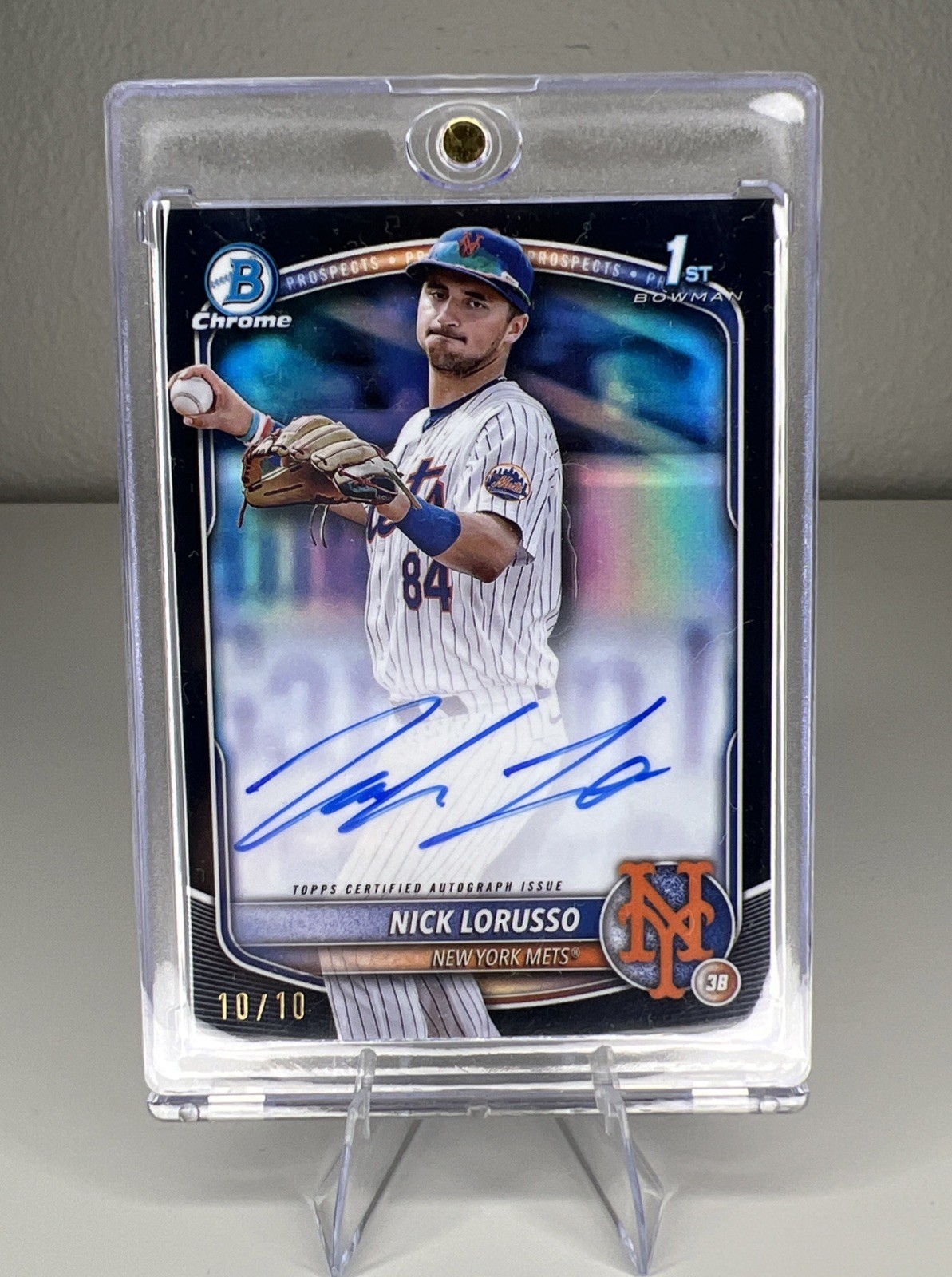 2025 Bowman Chrome Nick Lorusso Black Refractor Auto /10 1st Bowman RC RARE!