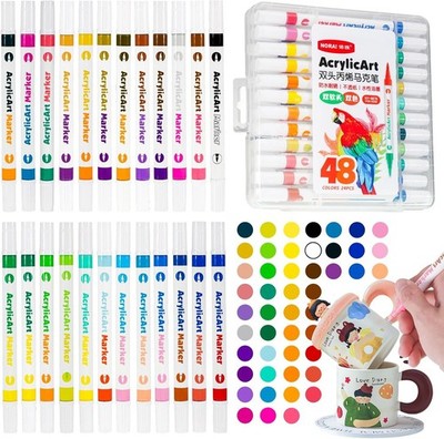 Porzellanmalstifte Set 24 Farben doppelseitig spülmaschinenfest für DIY Kunsthan