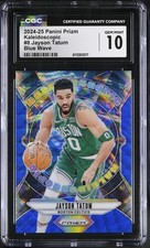 2024-25 Panini Prizm Kaleidoscopic Jayson Tatum /175 Blue Wave #8 CGC 10