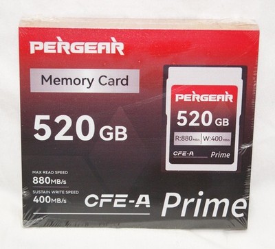 pergear 520gb prime memory card cfexpress a 880mb read 400mb write