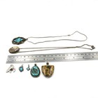 Southwest Sterling Turquoise Agate Bezel Set Necklaces Pendant Lot of 7 #S4562-2 — photo 7