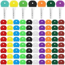 80 Pcs Colored Key Covers Caps for House Keys, Classic Colors