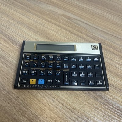 HP 12C  Financial Calculator Gold w/ Battery . Working Condition No Cover