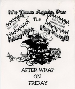 1998 -THE FACULTY- Original ROBERT RODRIGUEZ HORROR Movie Production Wrap Flyer