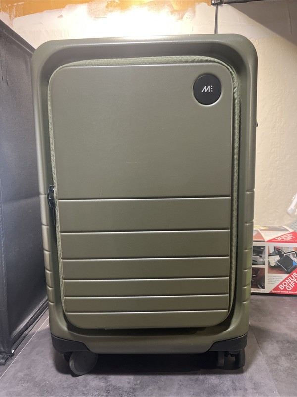 Monos Carry-On Pro Spinner Hardcase Suitcase Olive Green with TSA Lock