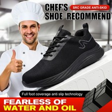 Professional Chef Kitchen Shoes Non Slip Waterproof Lightweight Work Restaurant