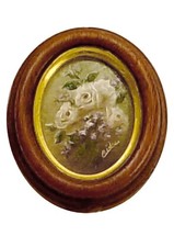 COPPIA DI MINIATURE Olio su OTTONE