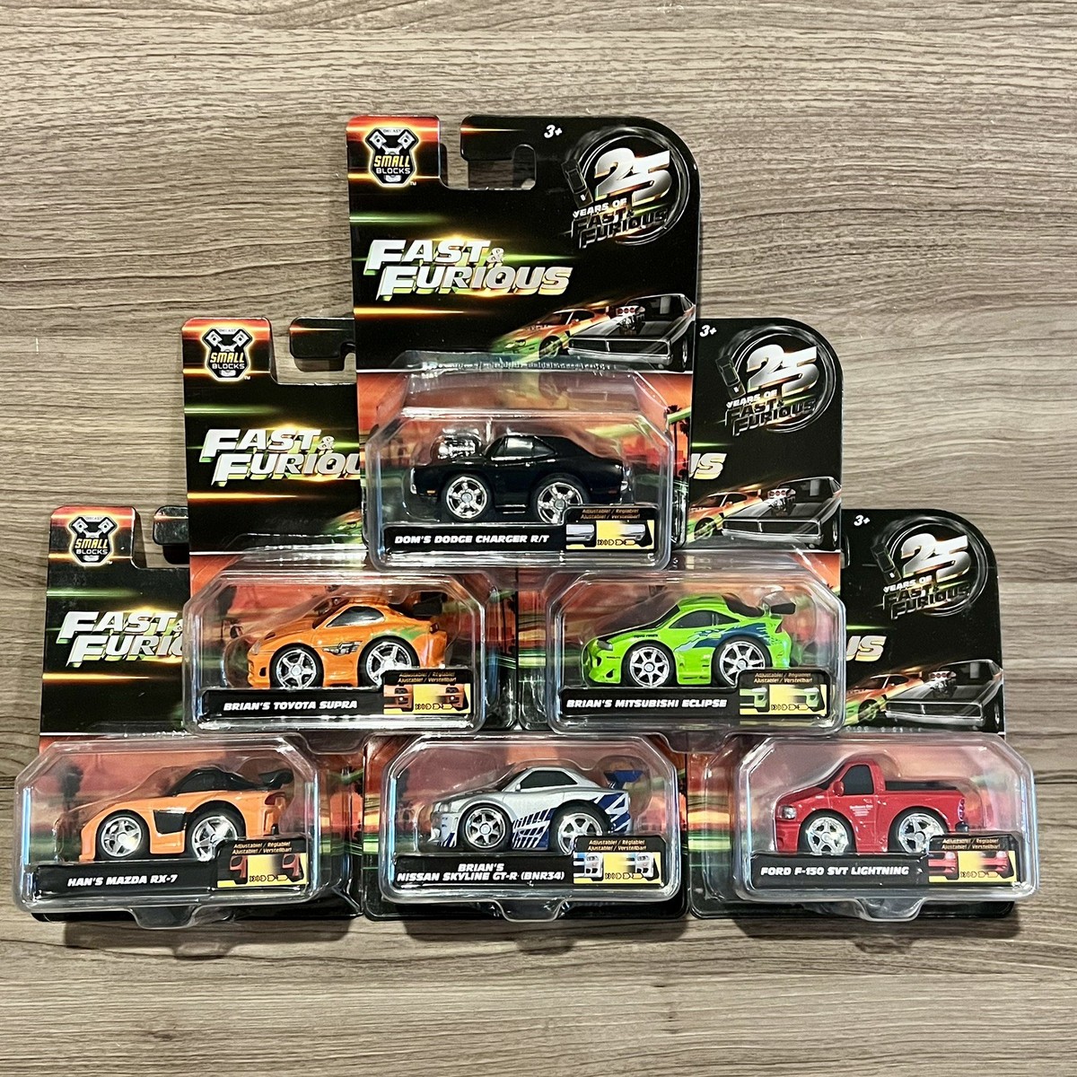 Jada Toys Fast & Furious Small Blocks 1:43 Complete Set Of 6 25