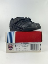 21735001 Infant Size 4 1/2 K-Swiss Hinton VLC Low -Black/Black-NIB