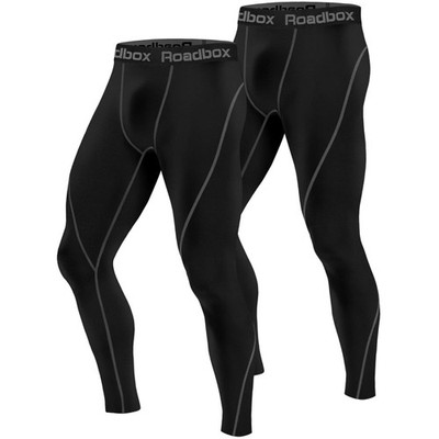 Kompressionshosen Herren Laufhose Sport Fitness Radfahren Yoga Training schwarz