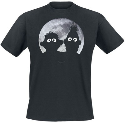 Sesame Street T-Shirt Herren Ernie und Bert - Moonlight schwarz