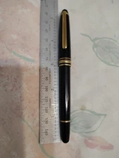 Genuine Montblanc Meister Stuck 144 Black Resin Fountain Pen 14k Gold M Nib #2