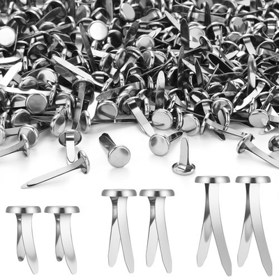 #ad #ad 500 PCS Silver Mini Brads 0.5 0.7 1 inch Round Metal Paper Fasteners for Crafts $17.64