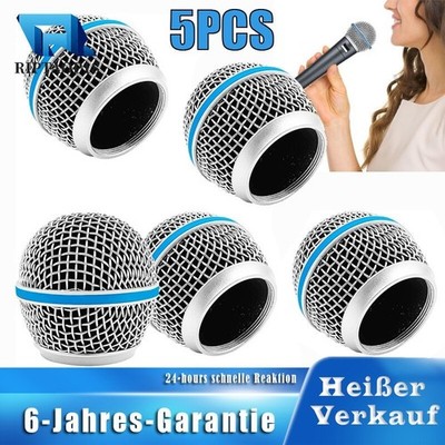 Mikrofon Mesh Köpfe DaKuan Metallkopf mit Schwamm für Beta58a SM58 PGX24 SLX4