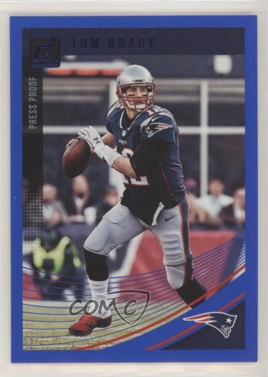 2018 Panini Donruss Press Proof Blue Tom Brady #183 00jz
