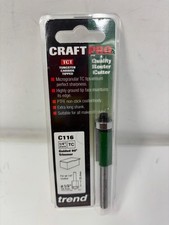 Trend CraftPro - 12.7mm Guided 90 Degree Trimmer Router Cutter (C116X1/4TC)