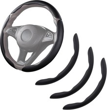 Car Steering Wheel Cover Leather Snap On 3pcs Steering Wheel Cover Set Non-sl... Car Steering Wheel Cover Leather Snap On 3pcs Steering Wheel Cover Set Non-sl...