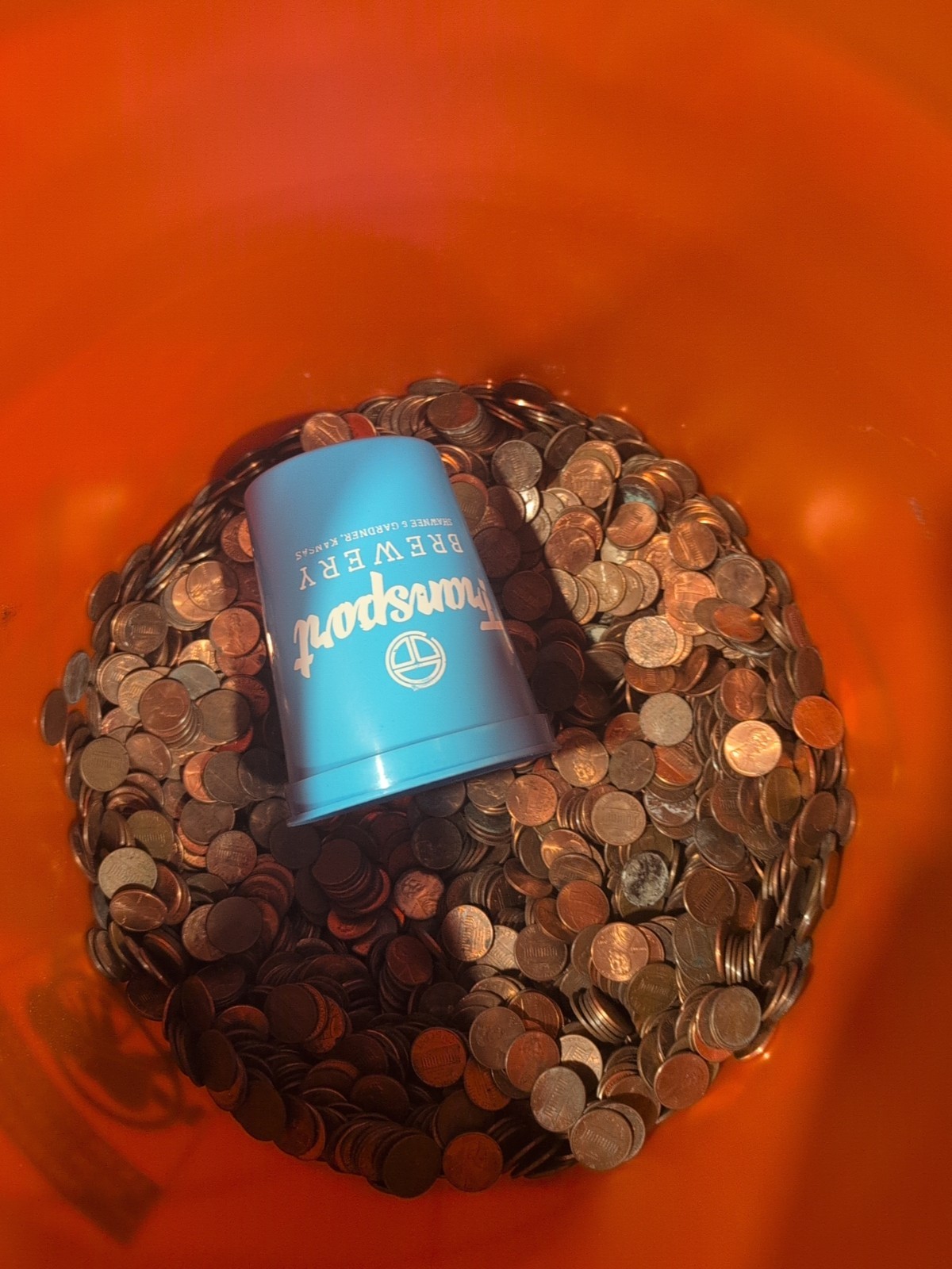 1,000(5lb 8oz) ZINC ONLY - UNSEARCHED Coinstar Cents / Pennies - Memorial/Shield