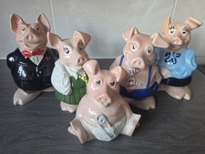 Full Set Of Nat West Piggy Bank Pigs