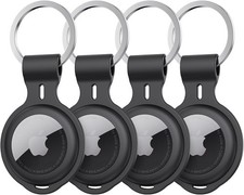 4 Pack Airtag Keychain Waterproof, Air Tag Holder for Apple Airtag GPS Tracker