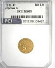 1911‑D $2.50 Indian Head Gold Quarter Eagle – Strong D – Key Date – High‑Grade S