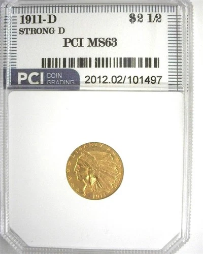 1911‑D $2.50 Indian Head Gold Quarter Eagle – Strong D – Key Date – High‑Grade S