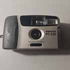 Pentax PC-330 35mm Point & Shoot Film Camera Auto Focus Built-In Flash Silver — photo 1