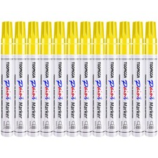 Yellow Permanent Paint Pens Markers - 12 1 Count Pack of 12 ,