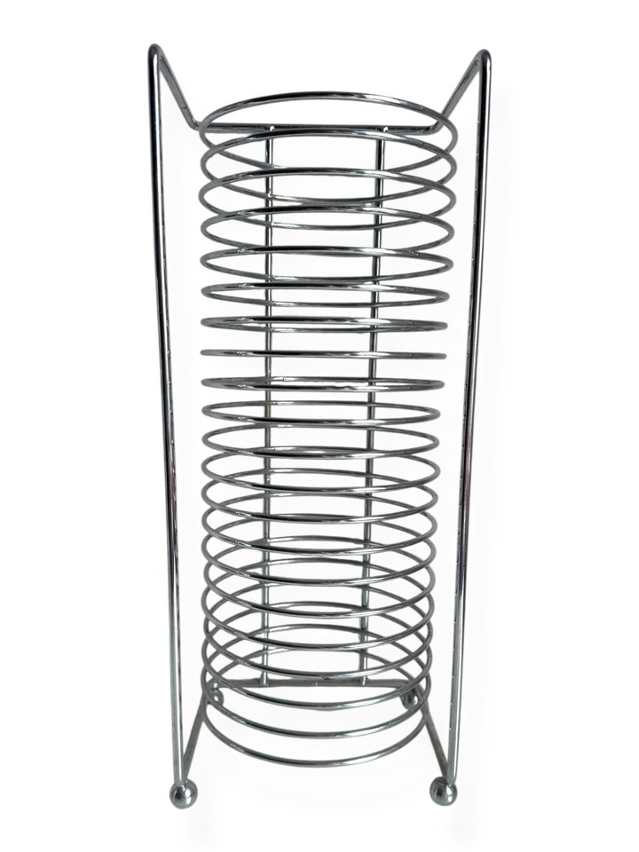 Vintage CD Rack / Shelf - Holds 20 CDs Metal Wire Freestanding Storage ...
