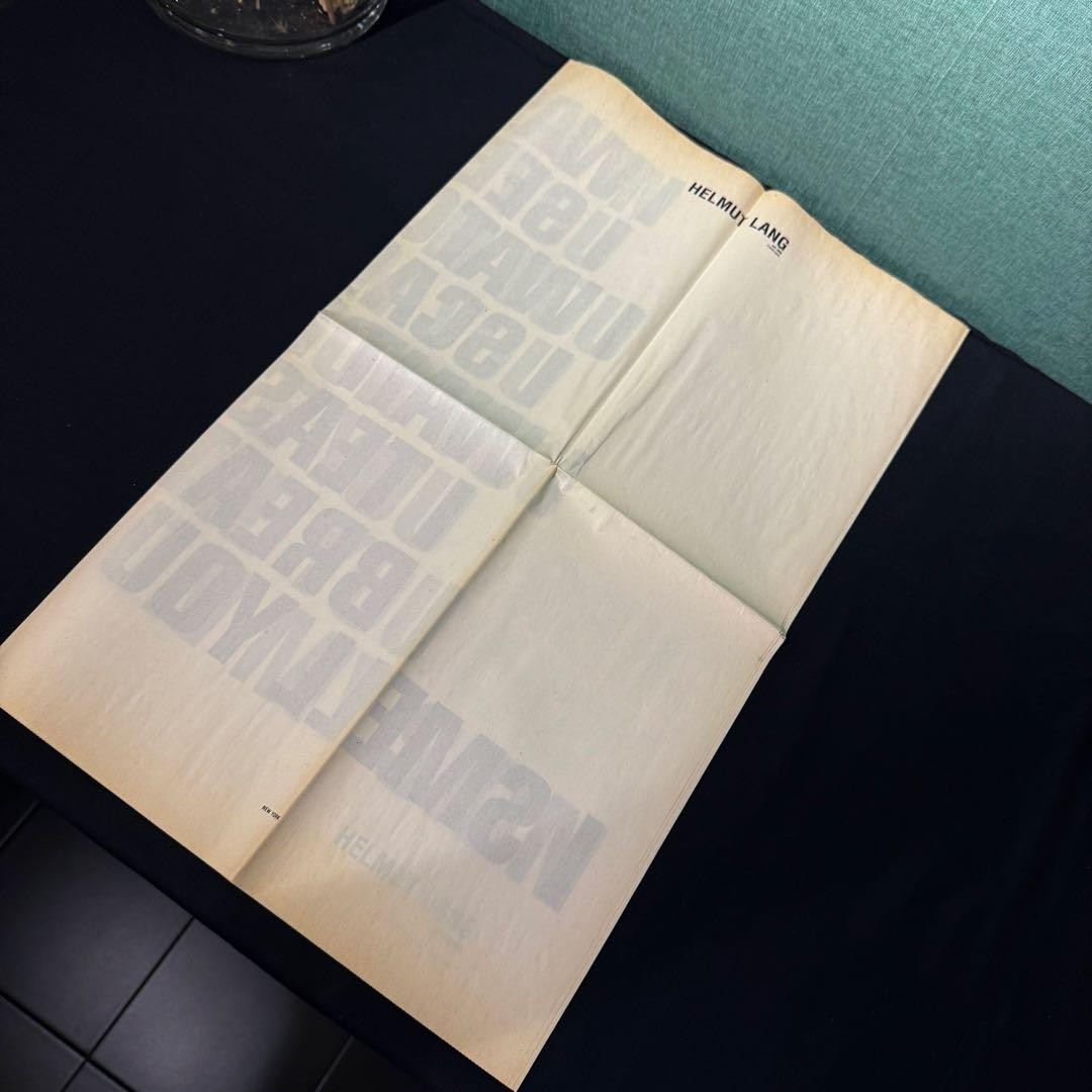Helmut Lang Jenny Holzer 2000 Art Newspaper Poster Fragrance