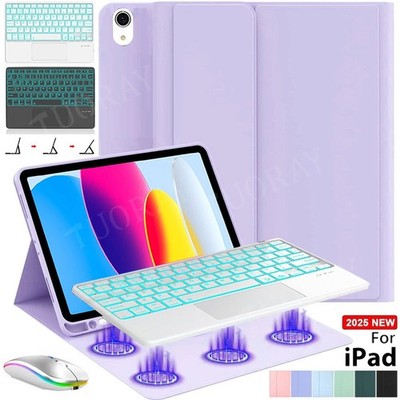 Beleuchtete Touchpad Tastatur Hülle für iPad 11 10 9 8th Air 4 5 6 Pro 11 M5 M4