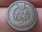 1865 Indian Head One Cent Penny- Fancy 5, Good Details, Brown