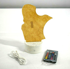 3D Illusion Night Light Dinosaur Velociraptor Table Top Color Changing Lamp