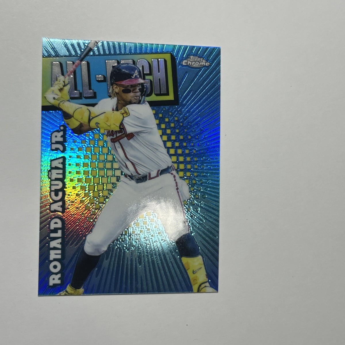 Ronald Acuna JR. 2025 Topps chrome #CAE–8 Blue All-Etch Refractor