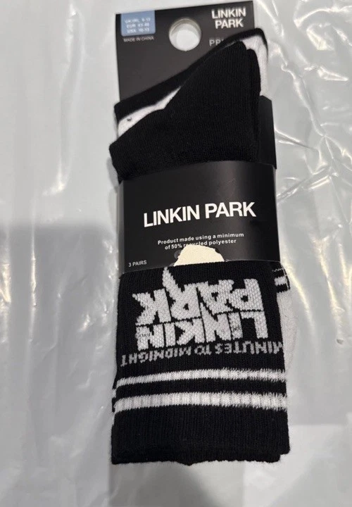 Paquete de 3 calcetines Linkin Park Primark para hombre talla 10-13 EE. UU.